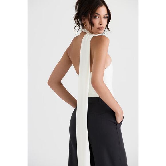 House Of CB Farrah Halter Neck Satin Bodysuit - XL - Picture 7 of 8